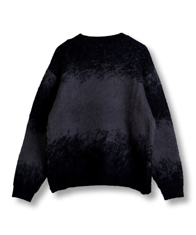 Gradient Mohair Touch Knit C/N-PO