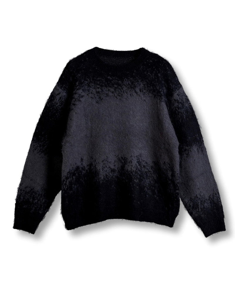 Gradient Mohair Touch Knit C/N-PO