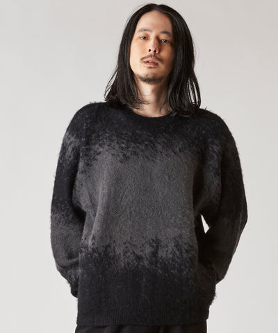 Gradient Mohair Touch Knit C/N-PO