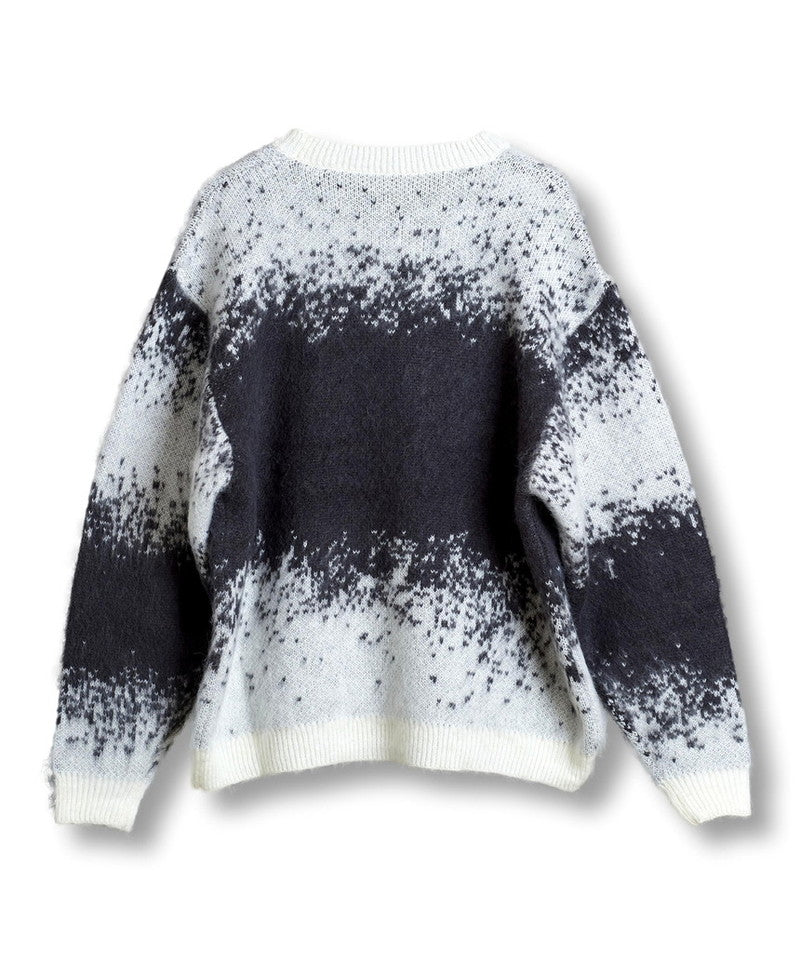 Gradient Mohair Touch Knit C/N-PO