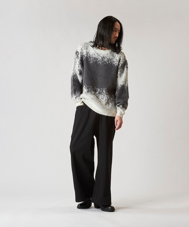 Gradient Mohair Touch Knit C/N-PO