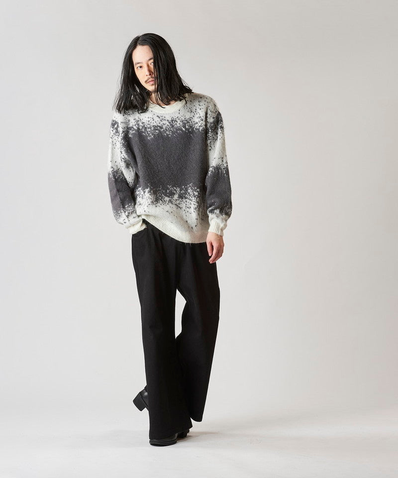 Gradient Mohair Touch Knit C/N-PO