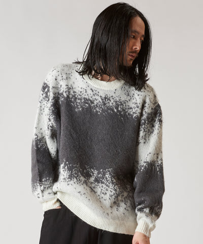 Gradient Mohair Touch Knit C/N-PO