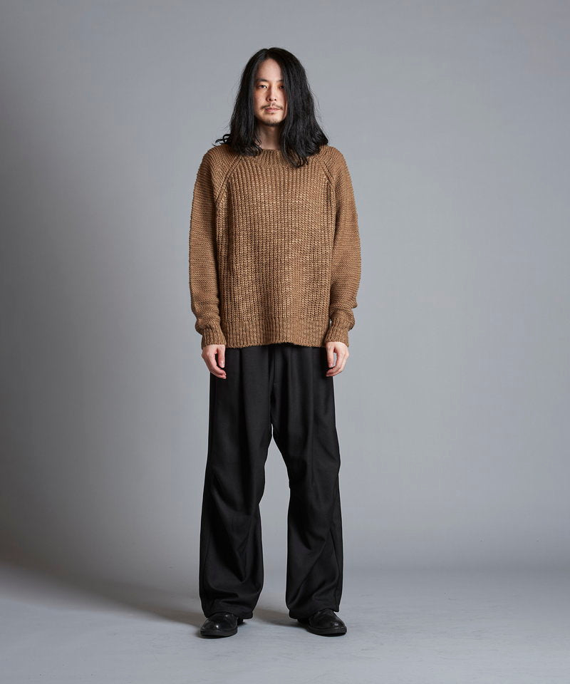 Low Gauge Slub Knit C/N-PO