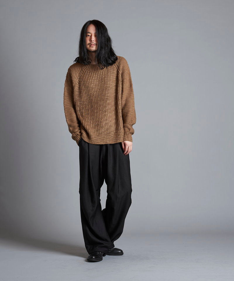 Low Gauge Slub Knit C/N-PO