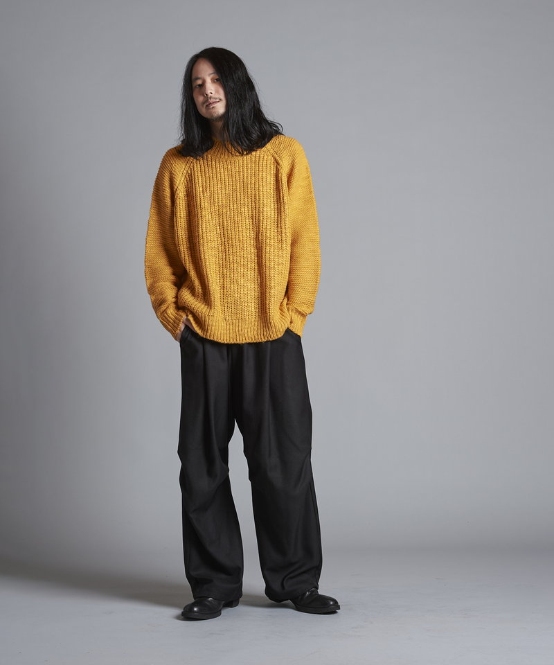 Low Gauge Slub Knit C/N-PO