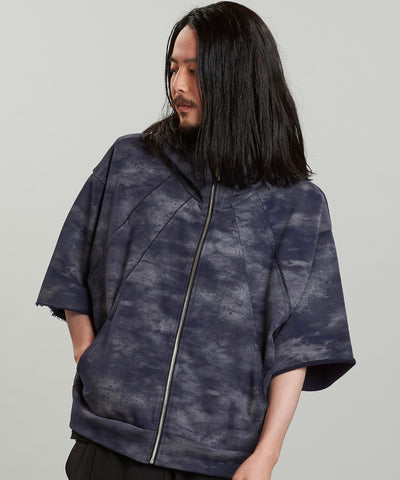 ハーフスリーブZIPパーカ