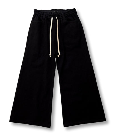 Denim wide flare pants