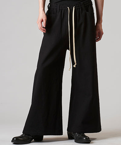 Denim wide flare pants