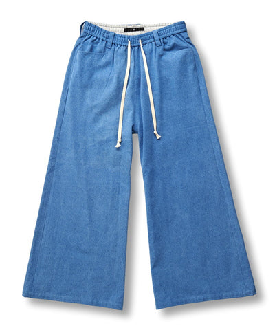 Denim wide flare pants