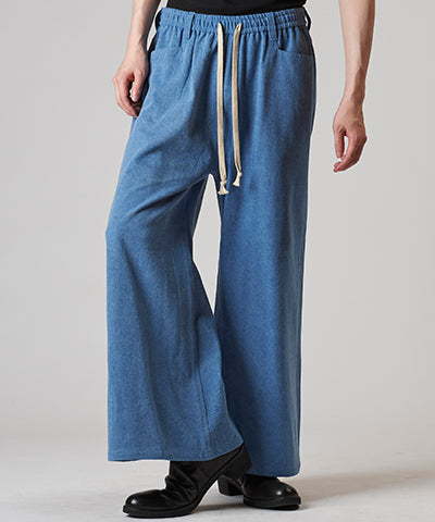 Denim wide flare pants