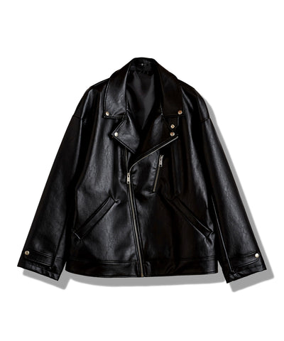 シンセティックレザーBIGライダースJKT
