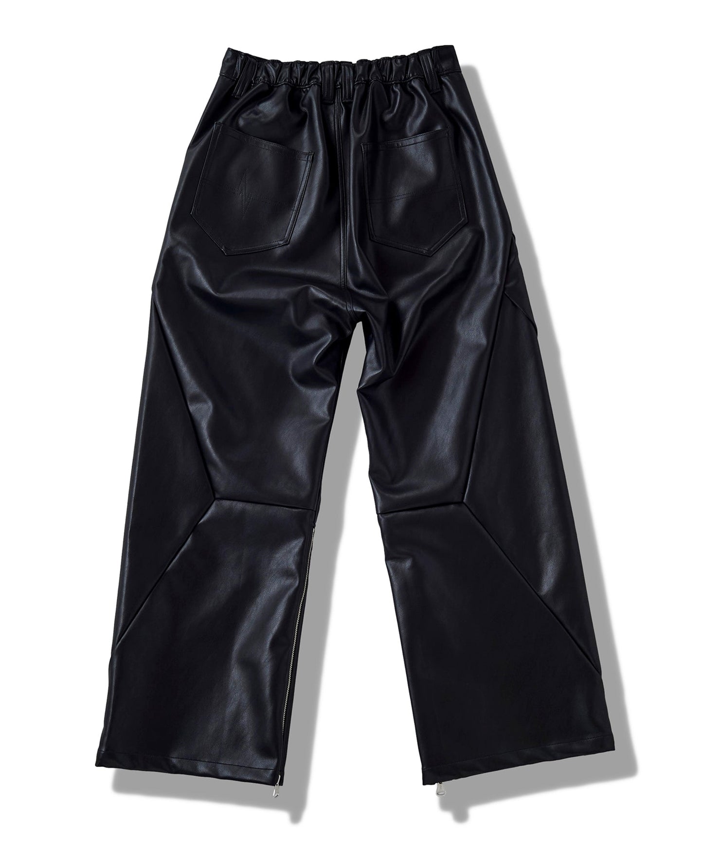 シンセティックレザーZIPフレアPT