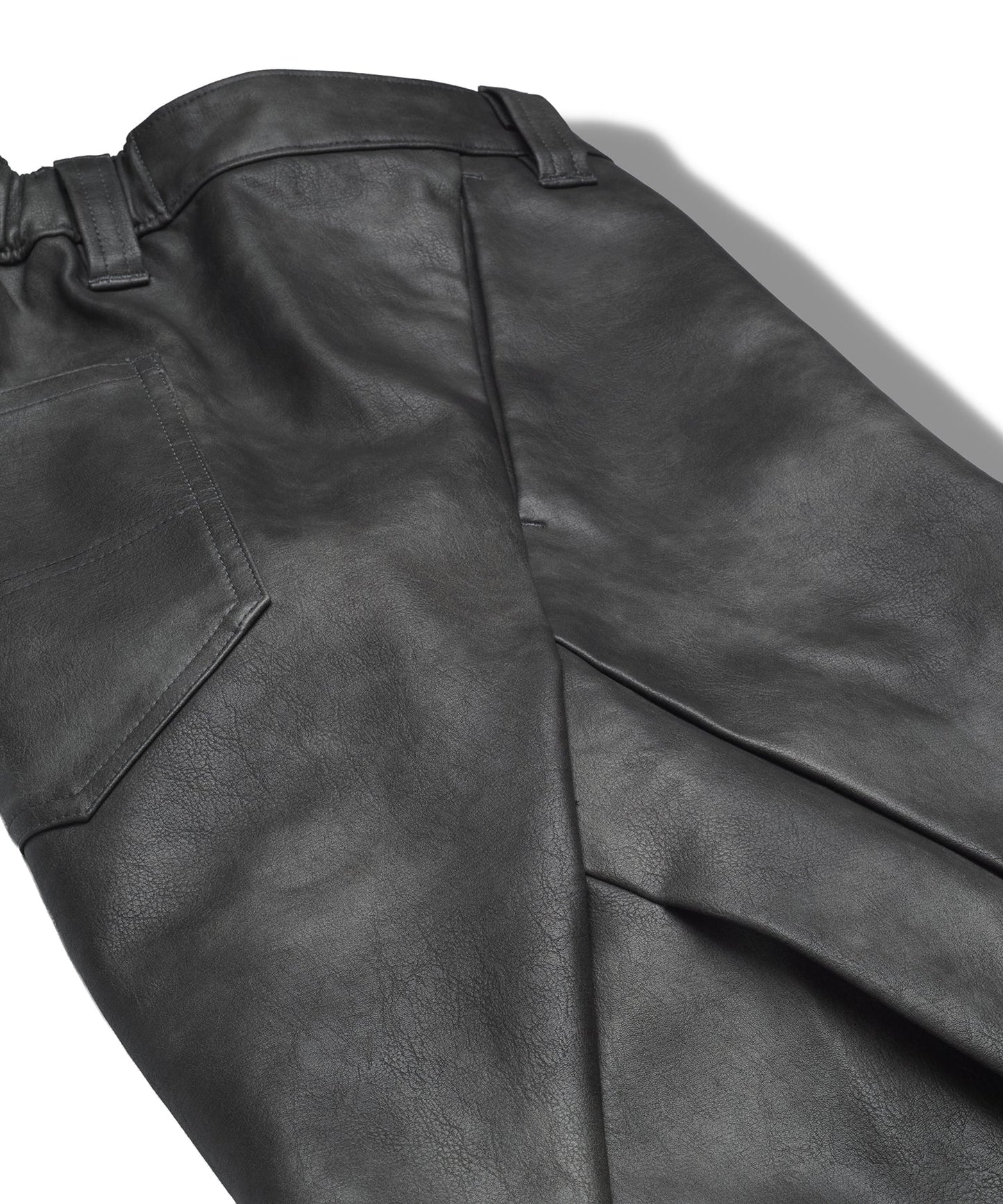 シンセティックレザーZIPフレアPT