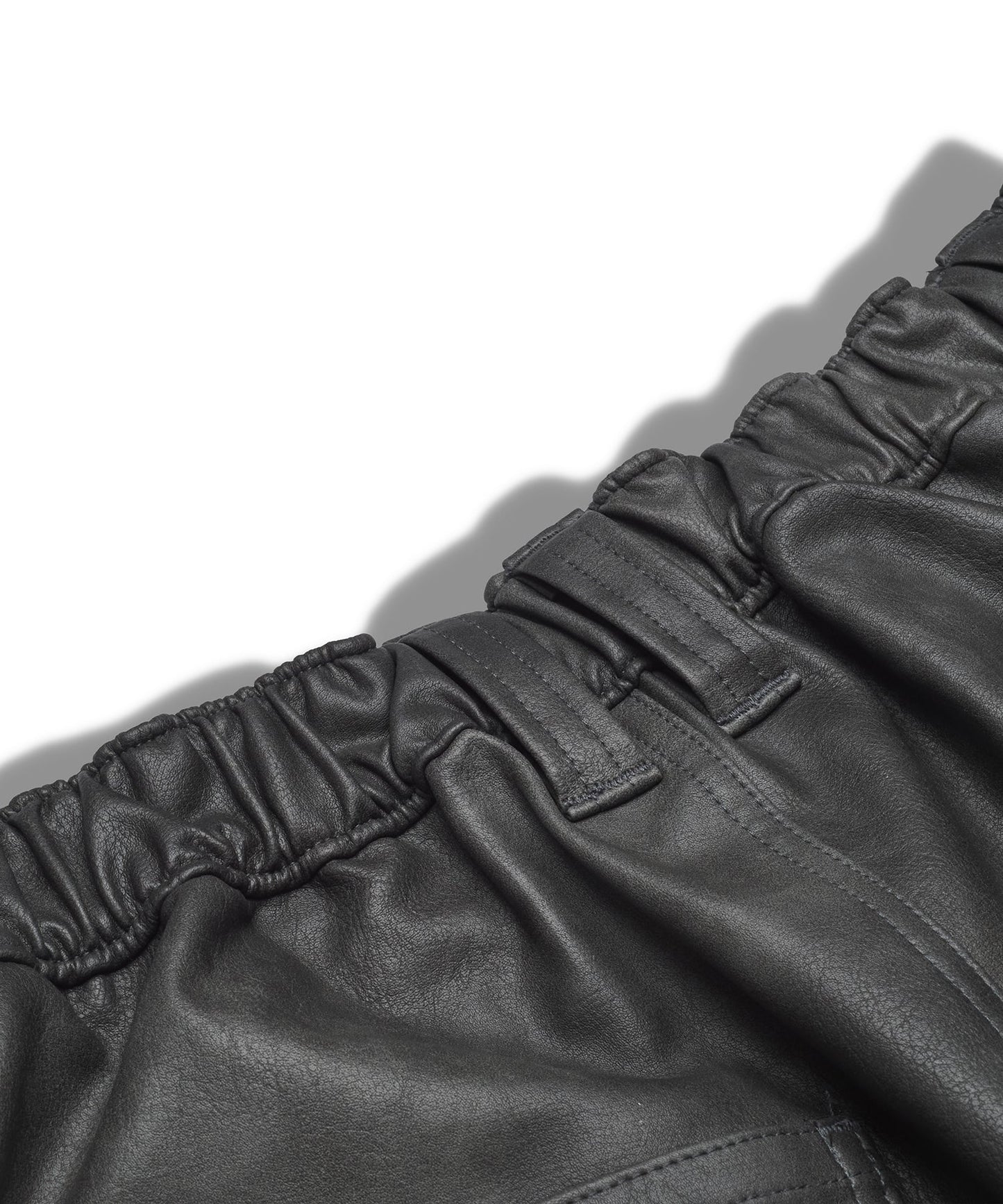 シンセティックレザーZIPフレアPT