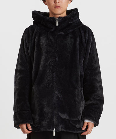 フェイクファーBIGフーデッドBLZ