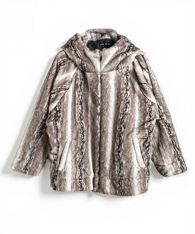 フェイクファーBIGフーデッドBLZ