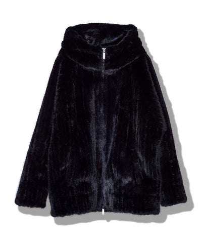 フェイクファーBIGフーデッドBLZ