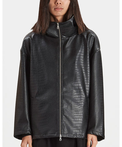 シンセティックレザーBIGフーデッドBLZ