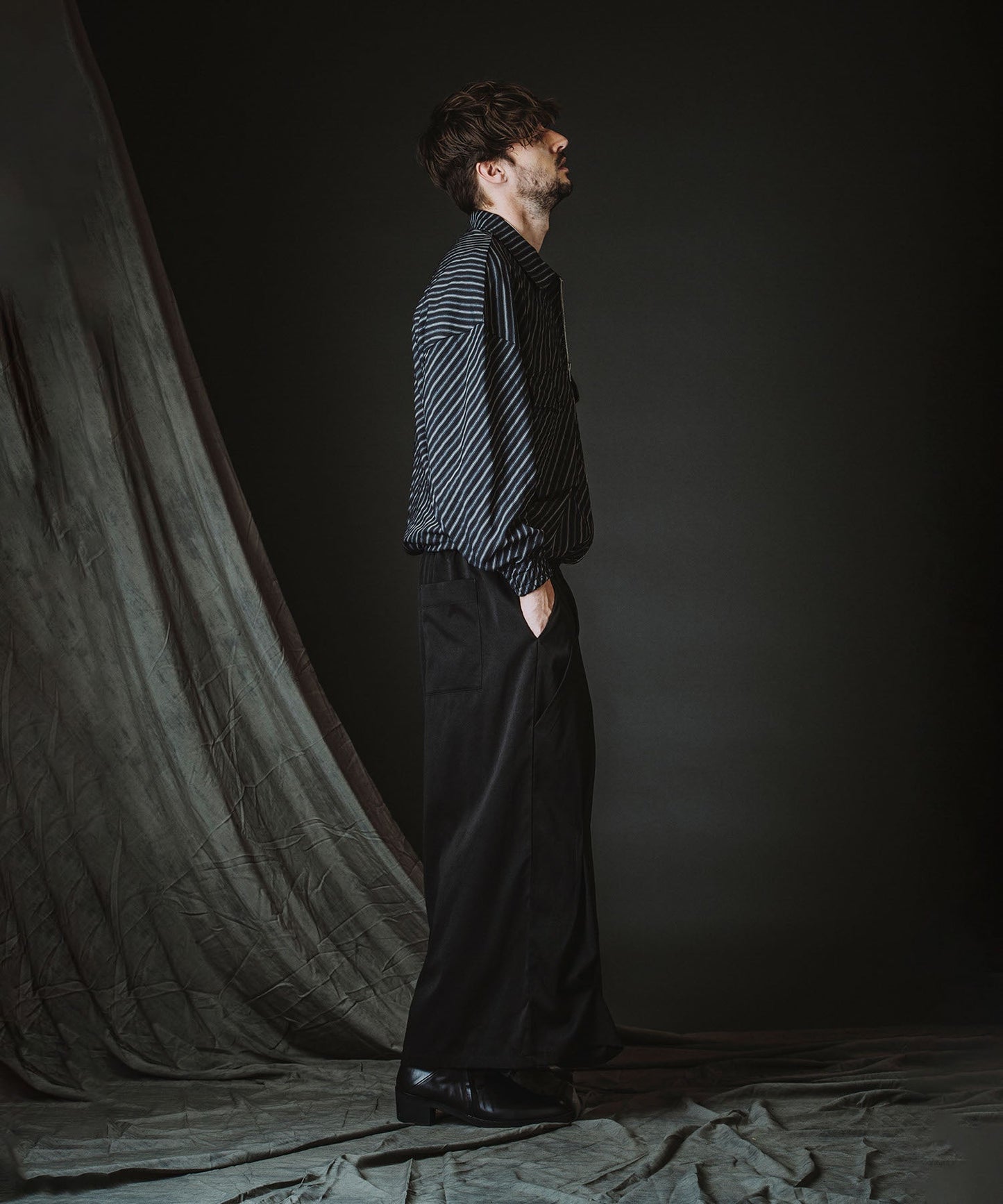 ストライプ Model:H182cm