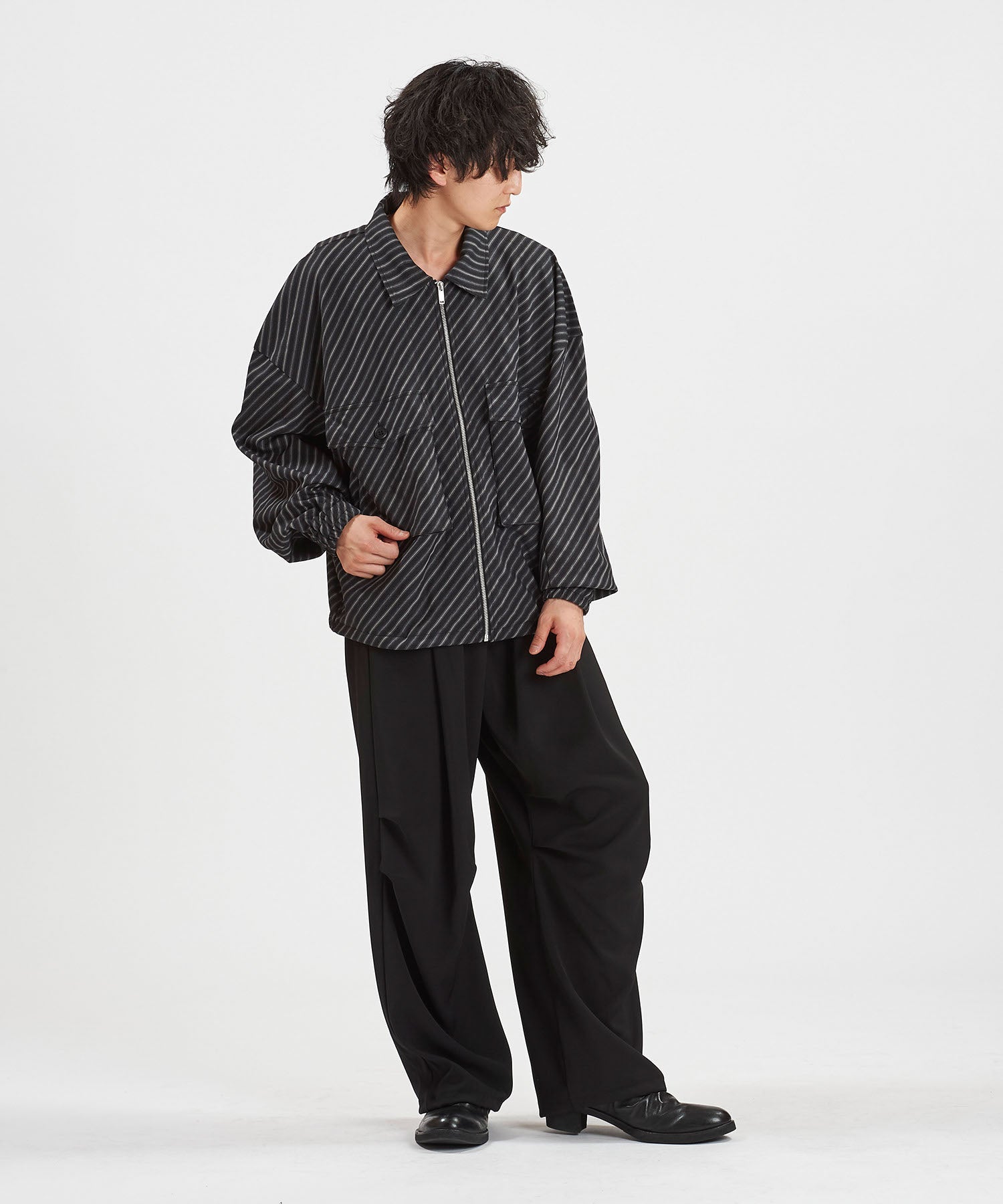 ストライプ Model:H169cm