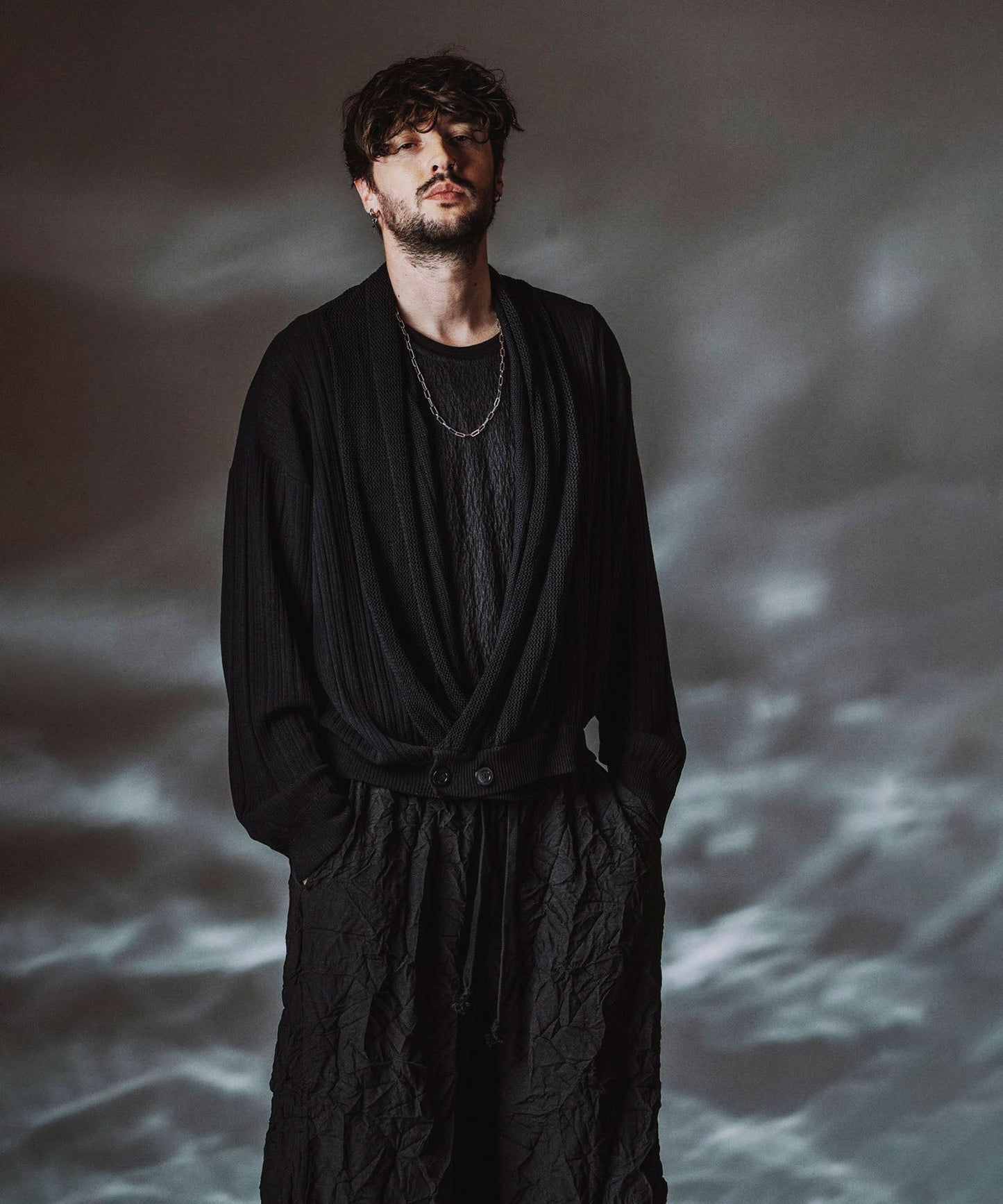 Shawl Collar Knit Wrap CD