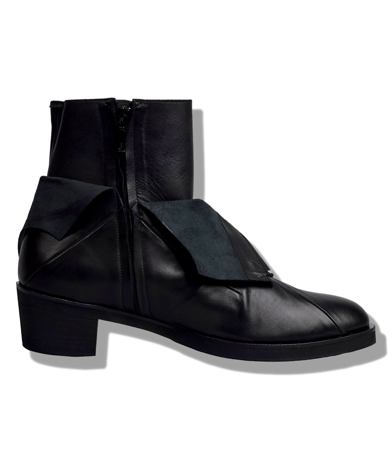 レイヤードヒールブーツ