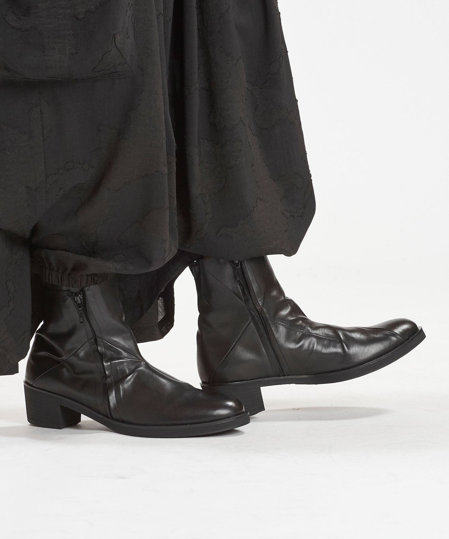 レイヤードヒールブーツ