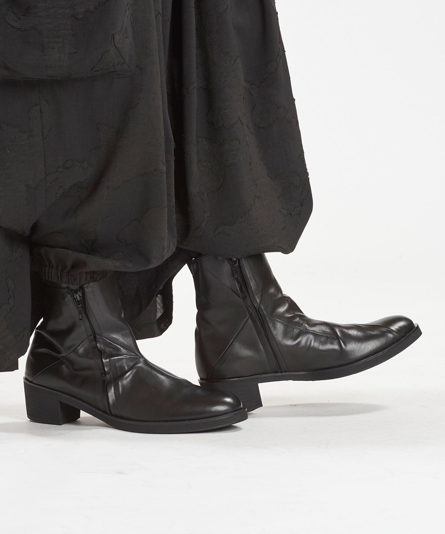 レイヤードヒールブーツ