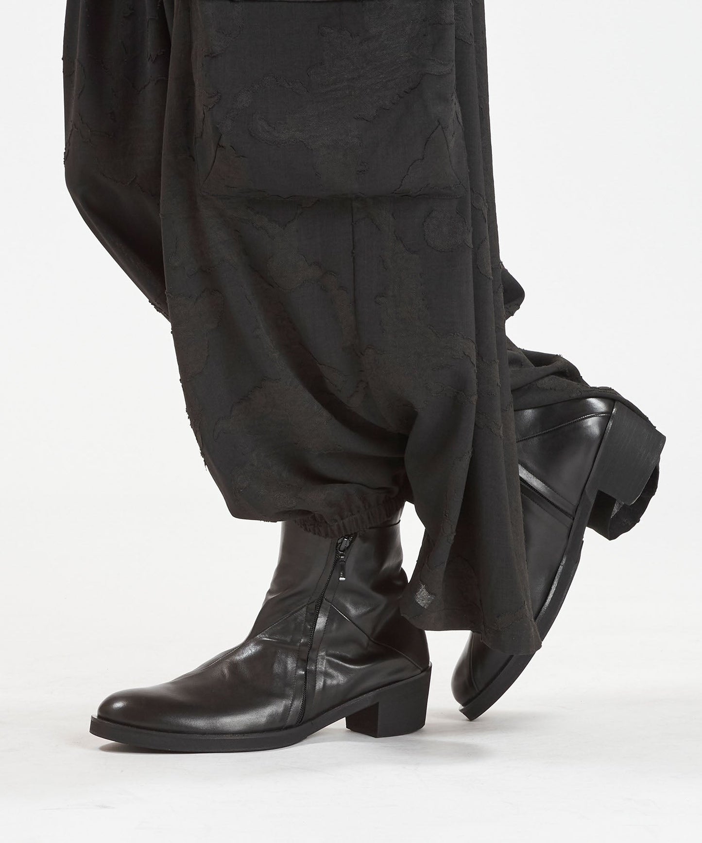 レイヤードヒールブーツ