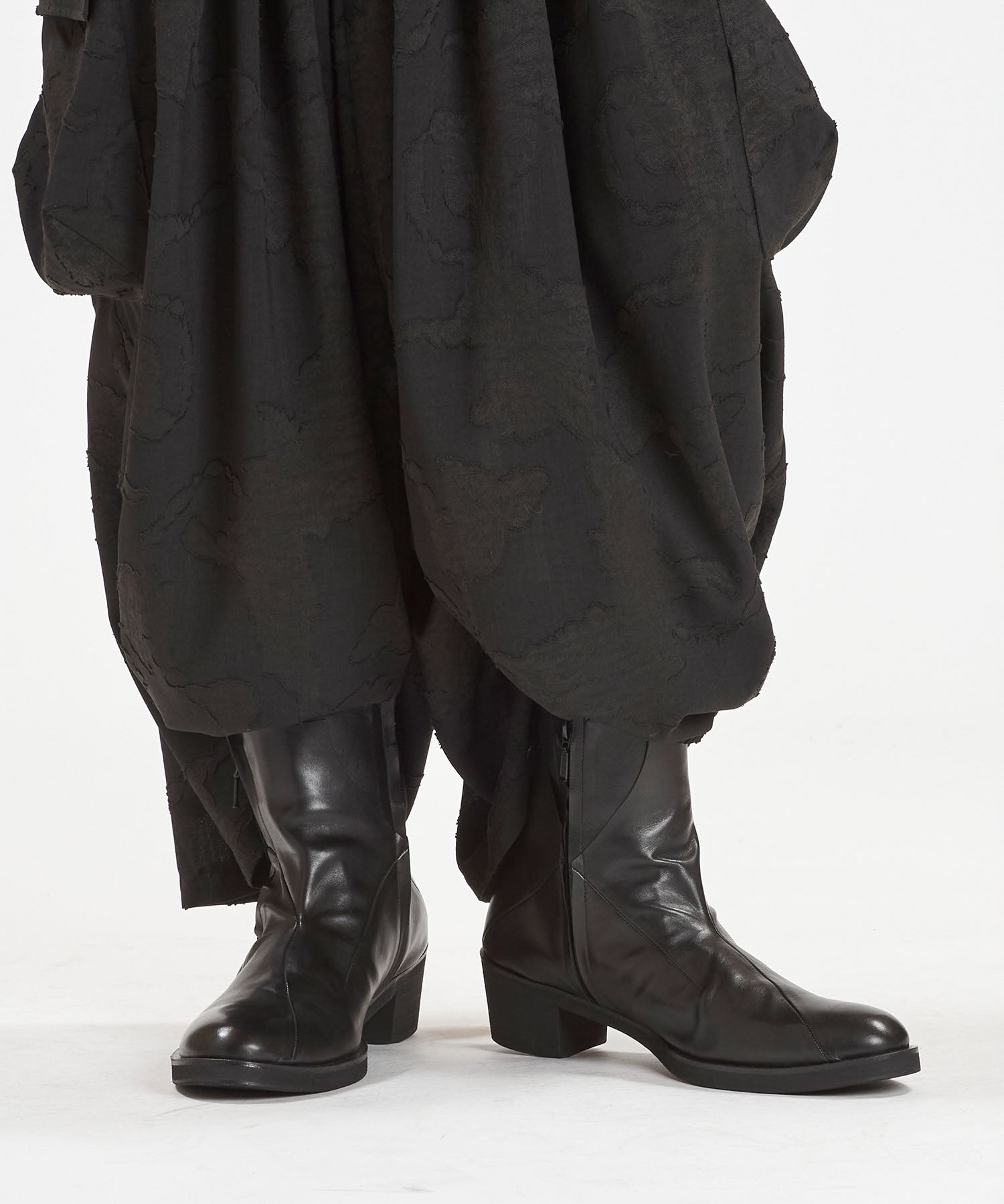 レイヤードヒールブーツ