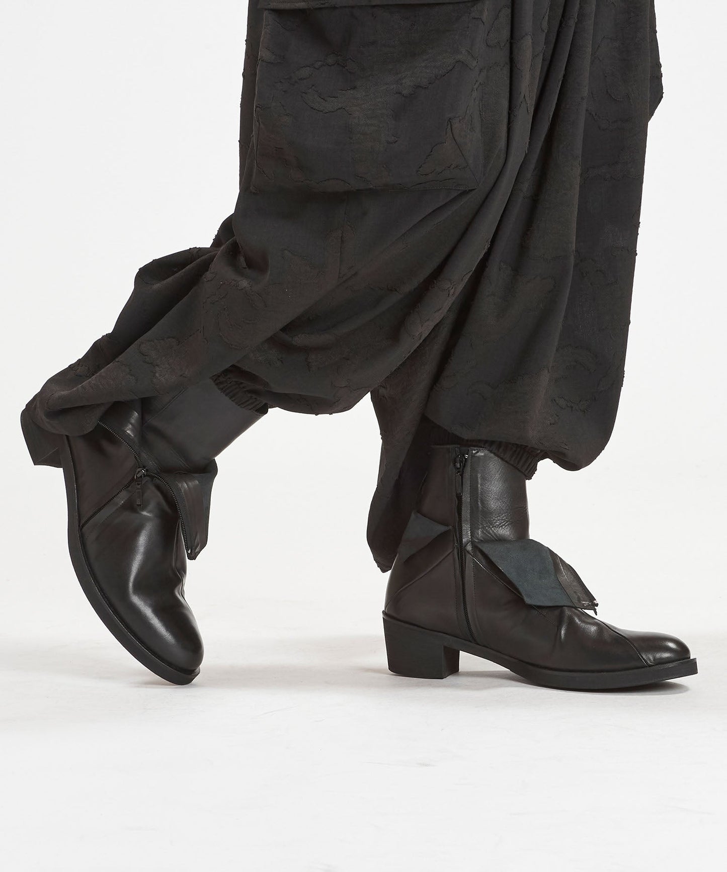 レイヤードヒールブーツ