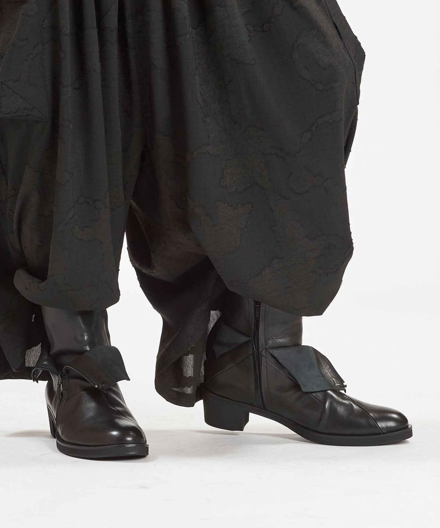 レイヤードヒールブーツ