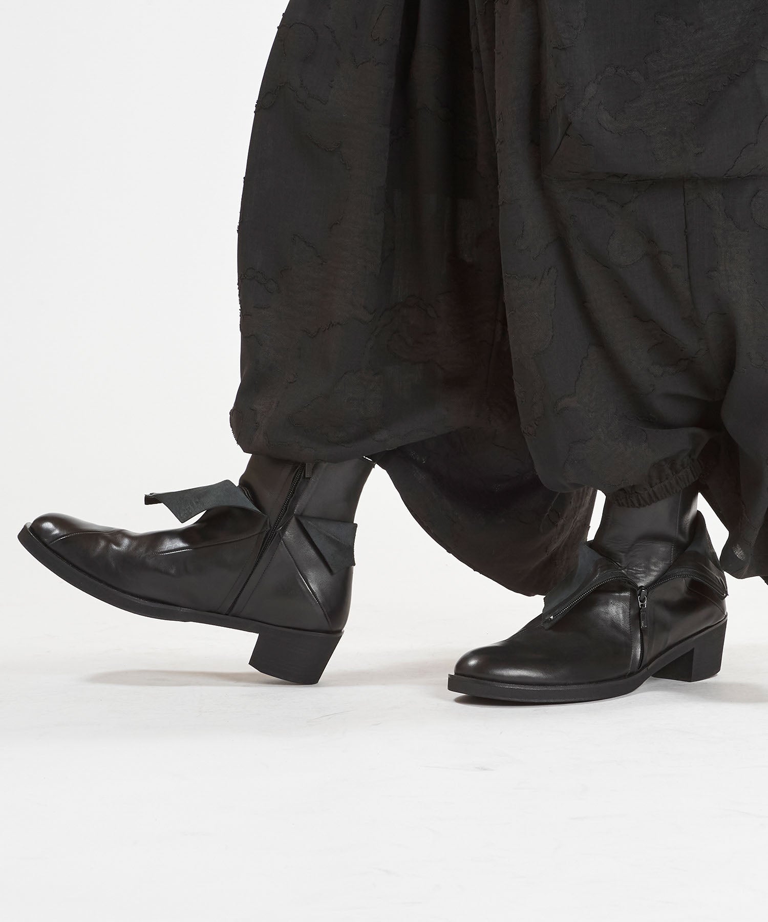 レイヤードヒールブーツ