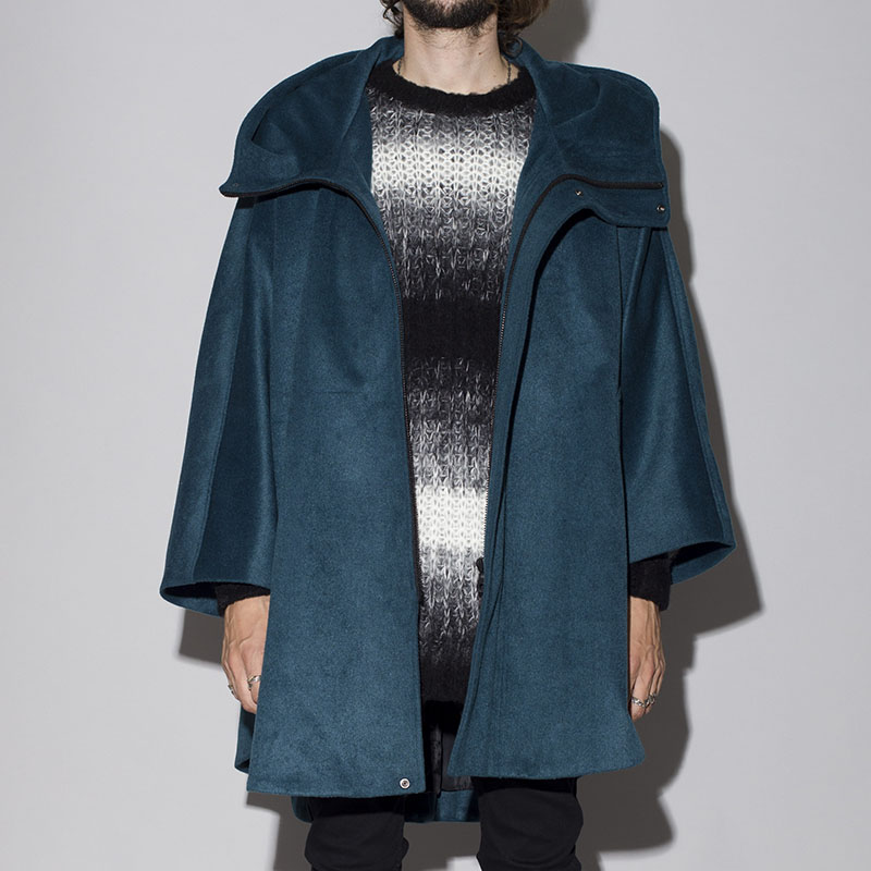 NO ID.OFFICIAL WEB STORE / ITEM FOCUS-MELTON HOODED PONCHO