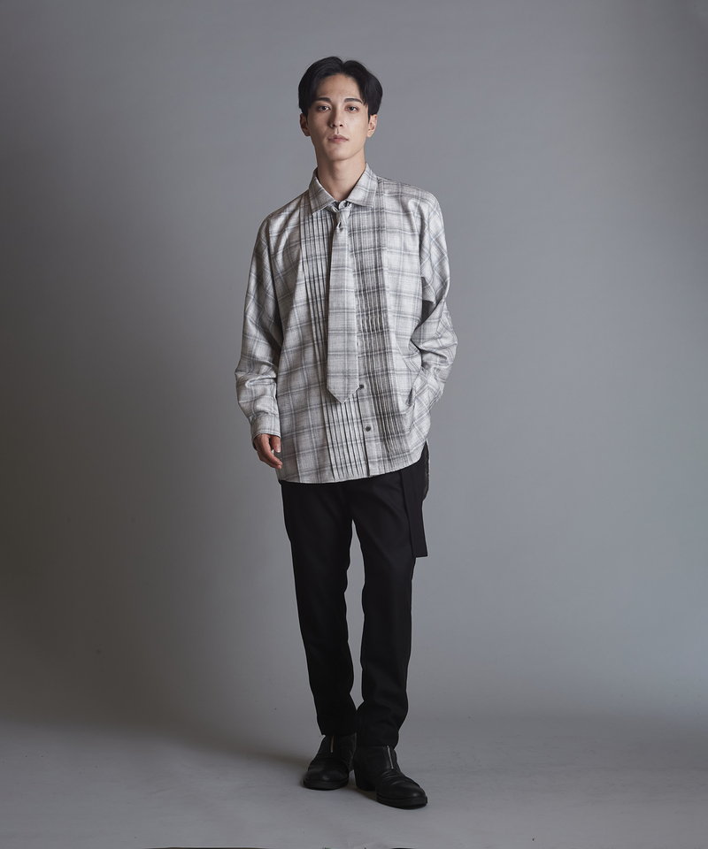 NO ID.OFFICIAL WEB STORE / ネクタイ付ピンタックBIG-SH